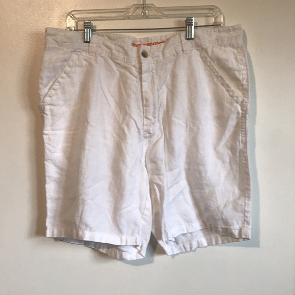 REYN Spooner White linen flat front Chino shorts size 36 - Picture 1 of 9